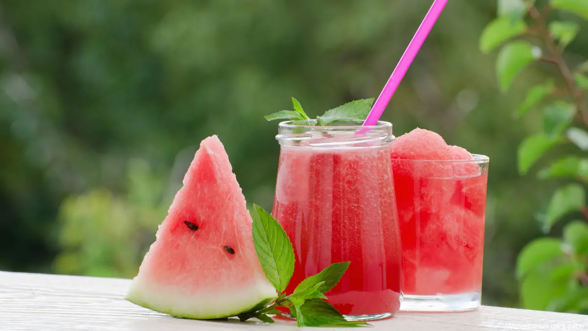 Watermelon mint juice for hangover