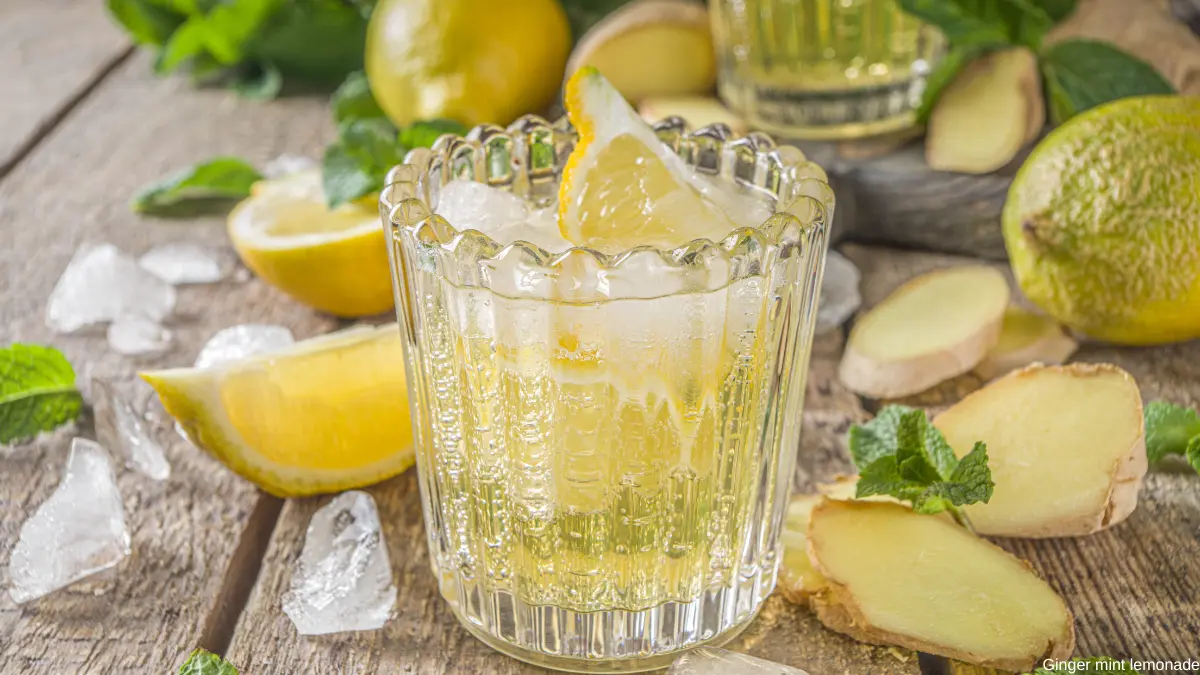 Ginger mint lemonade